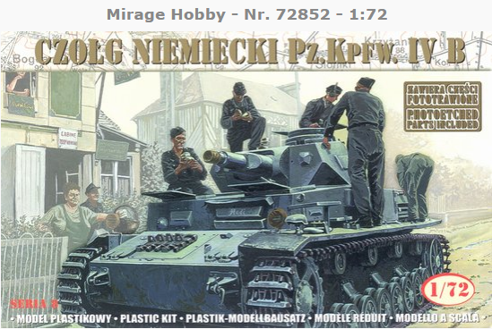 计算机生成了可选文字: Mirage Hobby - Nr. SBC' g PLASTIC KIT • 72852 - 1:72 1/72 