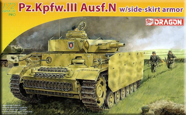 计算机生成了可选文字: /72 P z.Kpfw.IIl Ausf.N w/side-skirt armor 