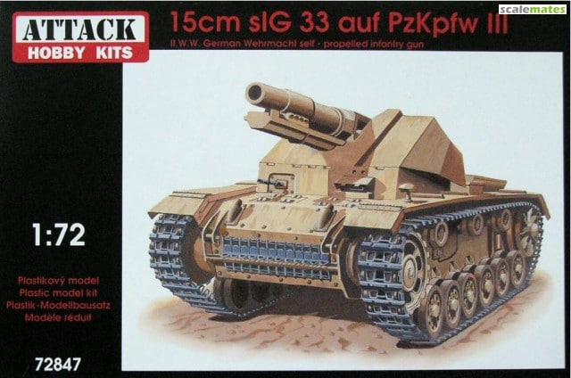 Boxart 15cm sIG 33 auf PzKpfw III 72847 Attack Hobby Kits